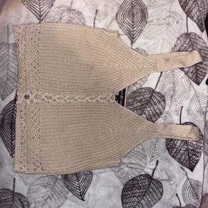 Tan/beige cropped shirt